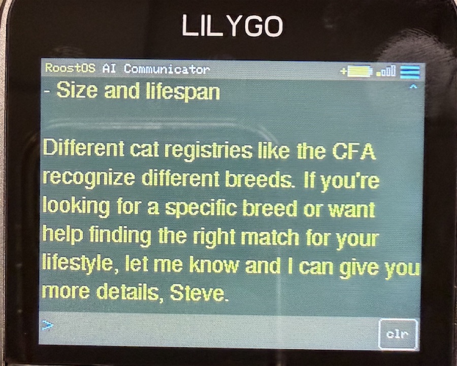 An AI answer sourced from a live web search